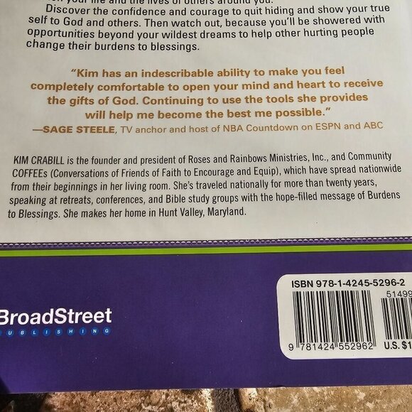 Burdens To Blessings By Kim Crabill, Softcover, Very Good Condition - Picture 3 of 5
